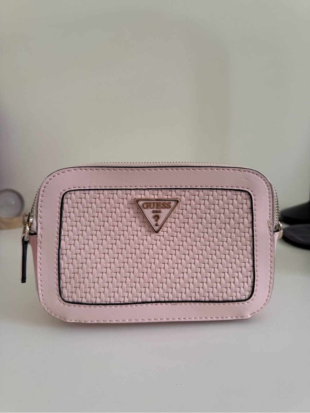 GUESS Powder Pink Hassie Crossbody Bag